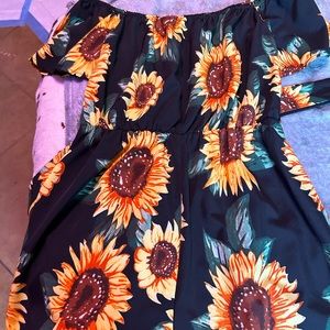 Sun flower romper adult small